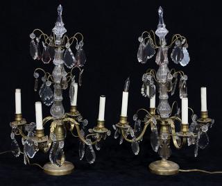 Appraisal: lot of Rococo style candelabra lot of Rococo style candelabra