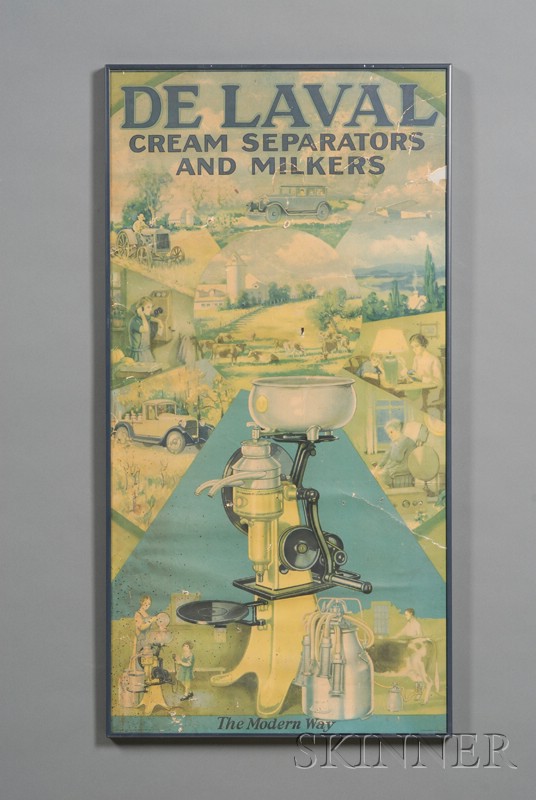 Appraisal: Two Advertising Posters for De Laval Cream Separators and Milkers