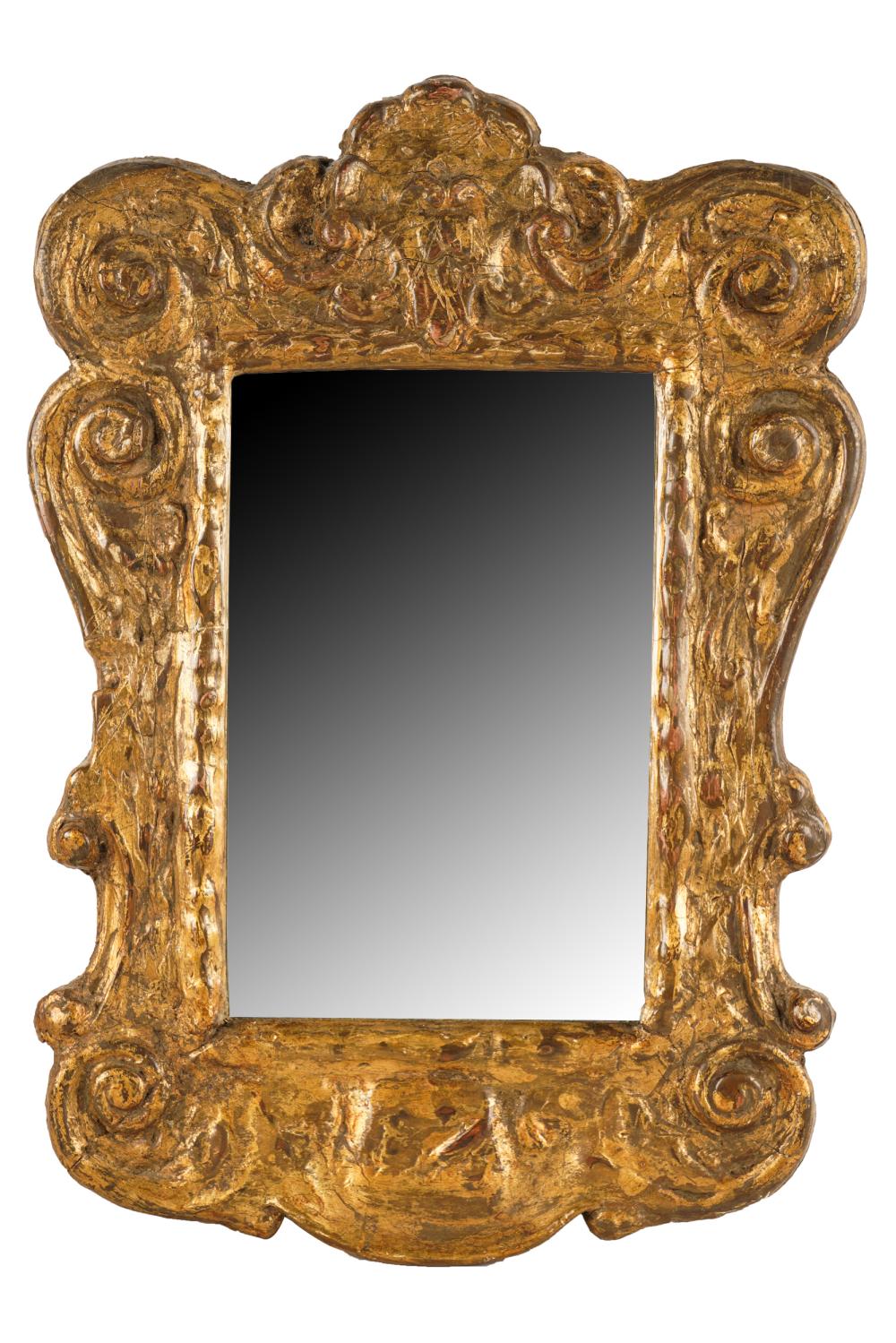 Appraisal: CONTINENTAL GILTWOOD MIRRORCondition loss to gilding and repairs x inches