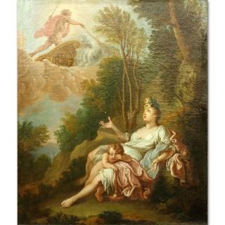 Appraisal: Jacques-Francois Delyen French - Oil on canvas Apollo Daphne Unsigned