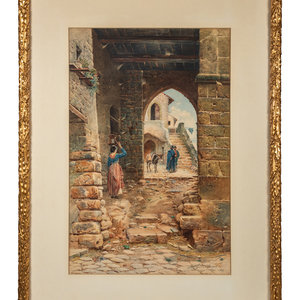 Appraisal: Scipione Simoni Italian - The Arch watercolor on paper signed