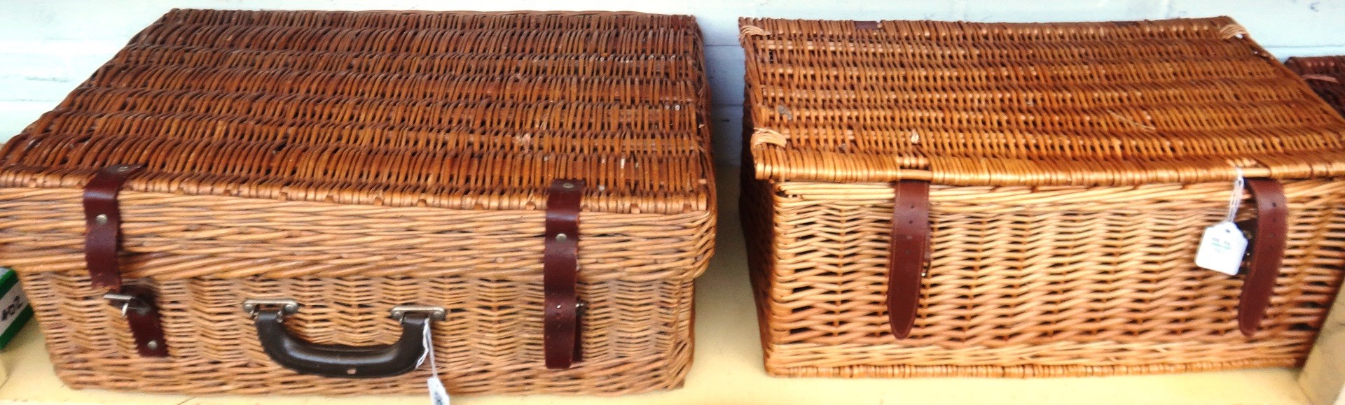 Appraisal: A Brexton picnic basket and contents cm wide and two