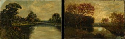 Appraisal: th Century School Three Landscapes Two oil on canvas one