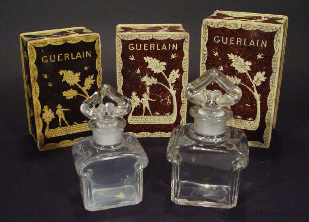 Appraisal: Two Baccarat clear glass Guerlain scent bottles in original boxes