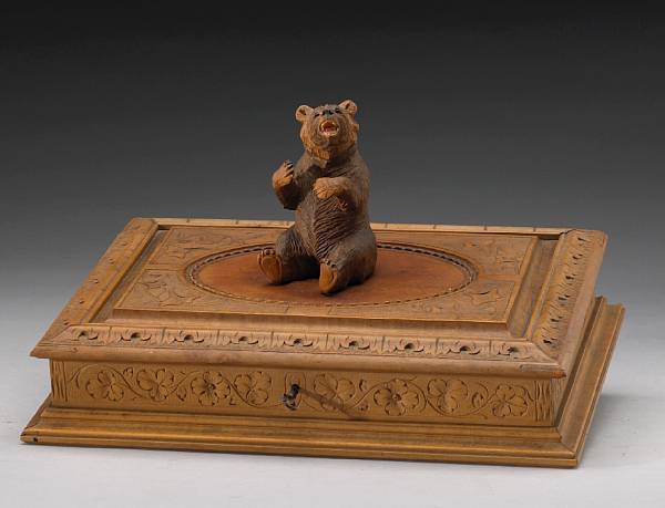 Appraisal: A Black Forest lindenwood box late th early th century