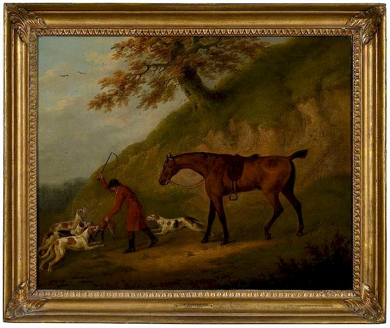 Appraisal: John Nost Sartorius British A Successful Hunt signed faintly lower