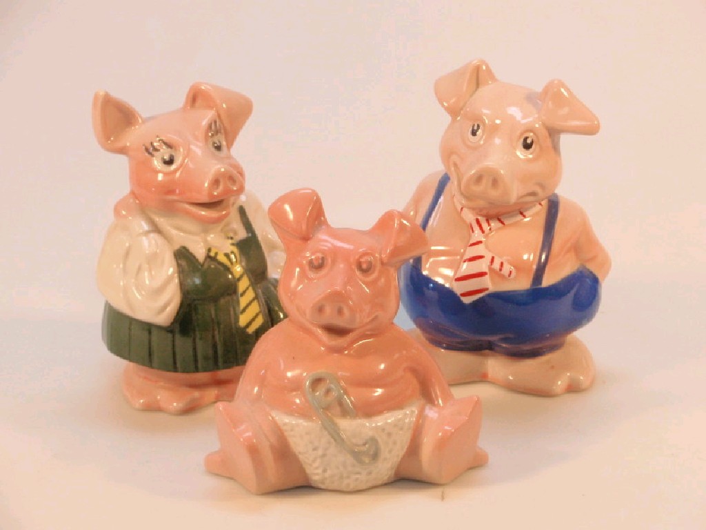 Appraisal: Three Nat West Wade pigs