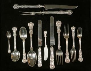 Appraisal: PC TIFFANY CO STERLING FLATWARE Pieces of Sterling Silver English