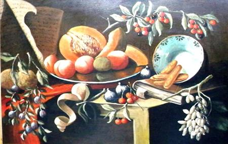 Appraisal: Spanish School th Century Still Life with Fruit Estimate nbsp