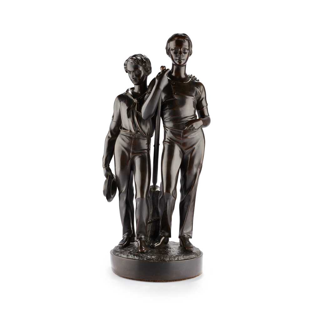 Appraisal: JOSEPH DURHAM - THE ROWERS patinated bronze signed J Durhams