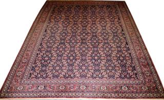 Appraisal: PERSIAN TABRIZ HAND WOVEN WOOL CARPET W ' '' L