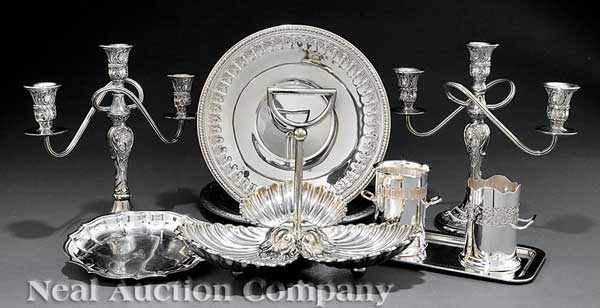 Appraisal: A Group of American and English Silverplate Items including a