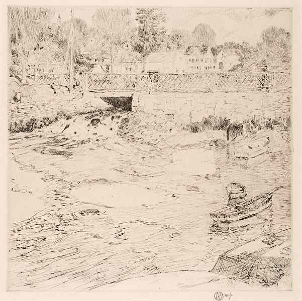 Appraisal: Old Lace by Childe Hassam Childe Hassam American - etching