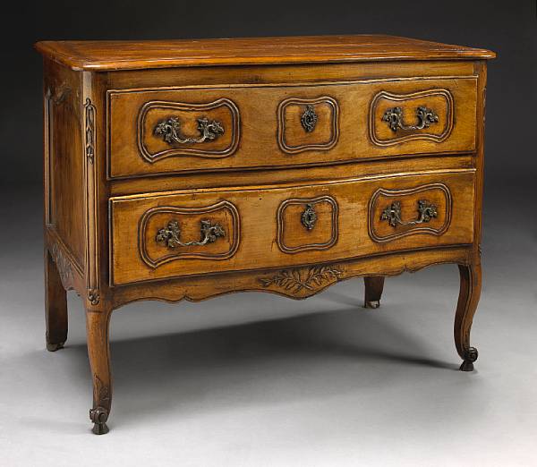 Appraisal: A Louis XV Provincial walnut commode second half th century