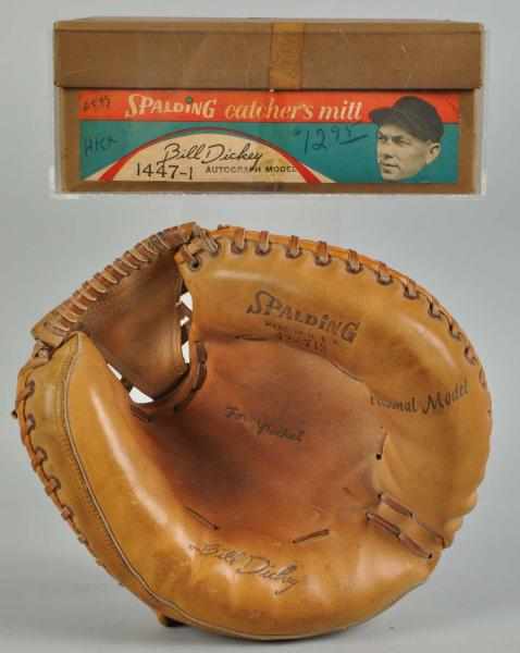 Appraisal: Bill Dickey Spalding Baseball Catcher's Glove Description Model New York