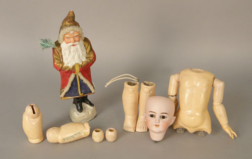 Appraisal: Belsnickle Santa Claus h together with a German bisque head