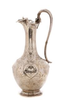 Appraisal: Sterling Silver Ewer Jug E J Barnard th C Edward