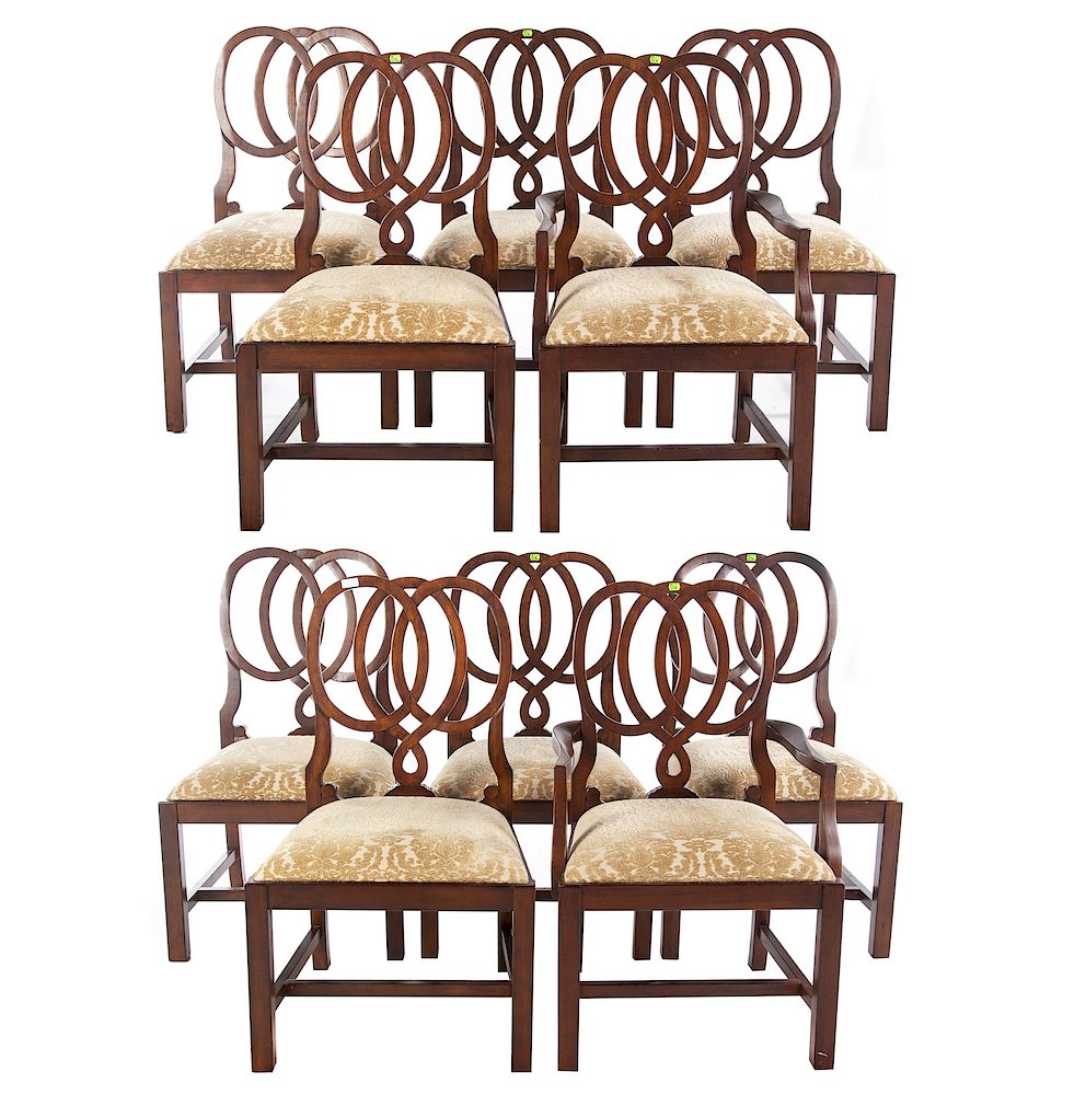 Appraisal: Ten Federal Style Mahogany Dining Chairs Berhardt Furniture North Carolina