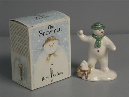 Appraisal: Royal Doulton Snowman 'The Snowman Snowballing' DS h in