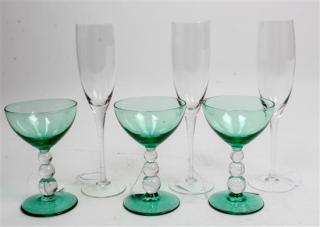 Appraisal: A Group of Glass Stemware Height of tallest inches A