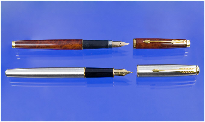 Appraisal: Parker A Parker Thuya Laque With Gold Plated Trim And