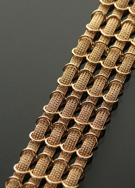 Appraisal: European -Karat Yellow-Gold Bracelet Weight dwt Length - inches cm