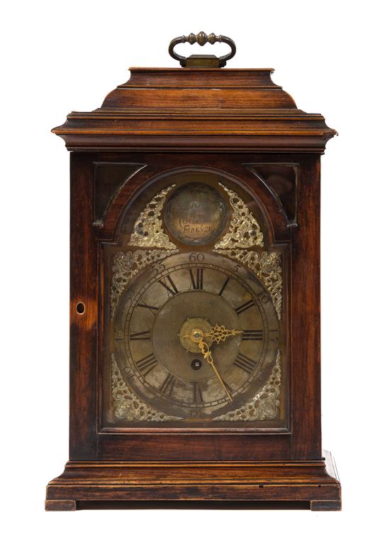 Appraisal: Sale Lot An Italian Walnut Bracket Clock gaetanos codieo having