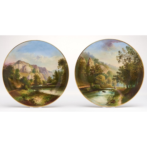 Appraisal: A pair of Copeland bone china dessert plates c painted