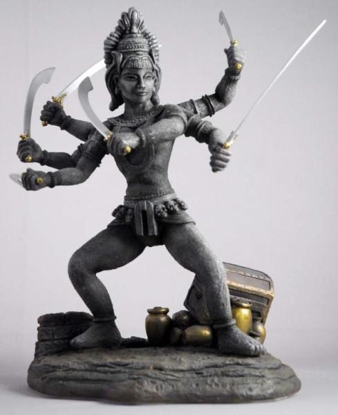 Appraisal: Kali Resin Figure Description Bases on the movie The Golden