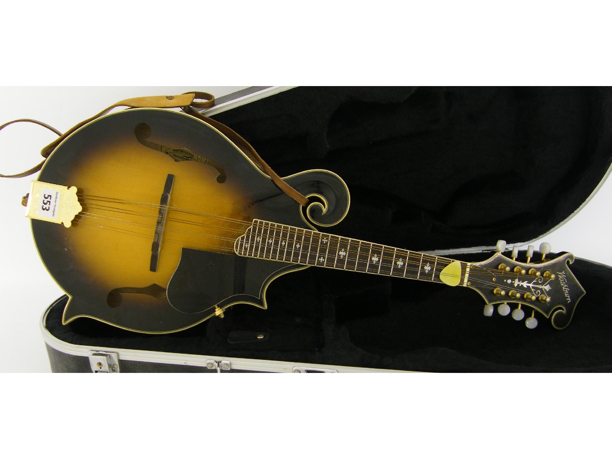 Appraisal: Washburn M- SW S F style mandolin sunburst finish fitted