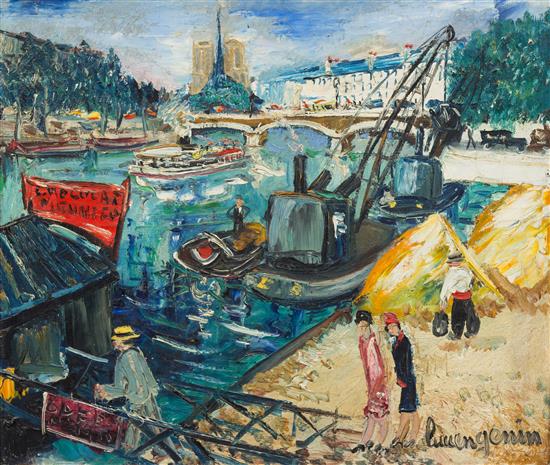 Appraisal: Sale Lot Lucien Genin French - Paris Les quais I'lle