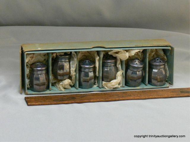 Appraisal: Sterling Silver Shakers in Original Box - Marked - vintage