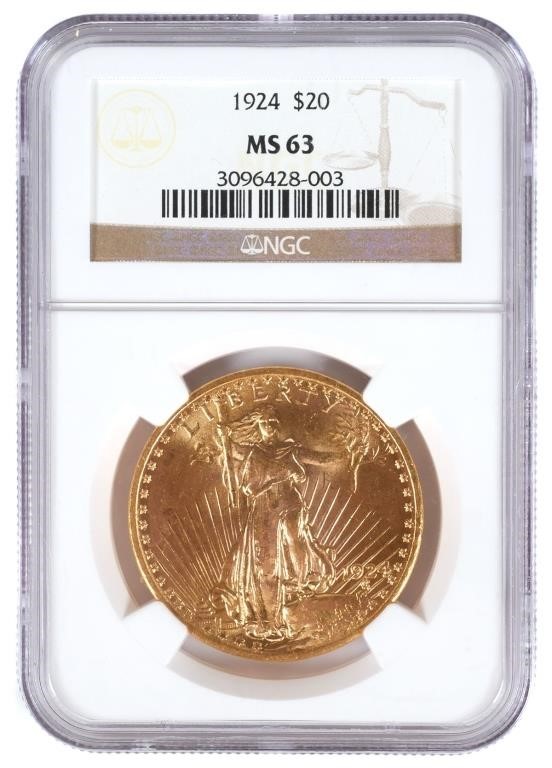 Appraisal: NGC MS US Double Eagle Saint Gaudens gold coin shipping