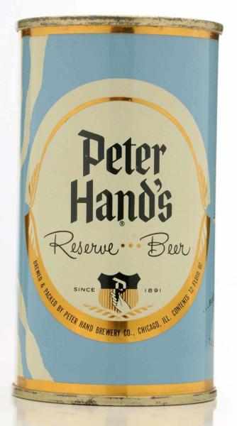 Appraisal: Peter Hand's Reserve Beer Flat Top Beer Can - Near