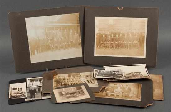 Appraisal: Photographs Group of about vintage prints mostly of uniformed personnel