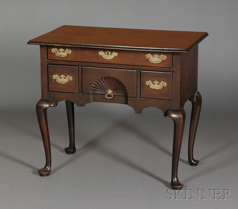 Appraisal: Queen Anne Mahogany Carved Dressing Table Massachusetts c - the