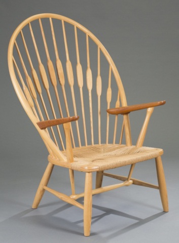 Appraisal: Hans Wegner Peacock Chair Danish Johannes Hansen model no Circa