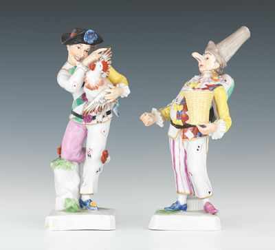 Appraisal: A Pair of Porcelain Figurines Chelsea Finely made porcelain figurine