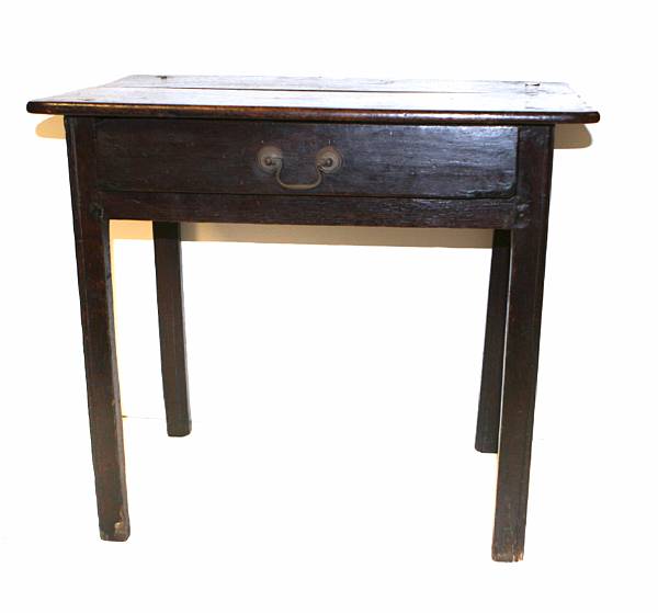 Appraisal: A George III Provincial oak side table height in width