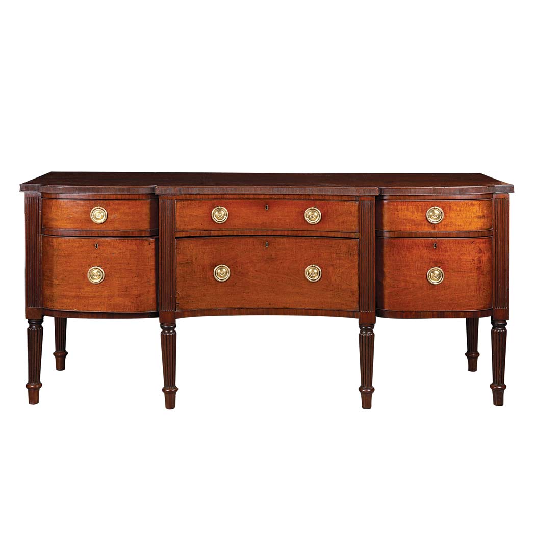 Appraisal: George IV Mahogany Sideboard Circa The molded rectangular top of