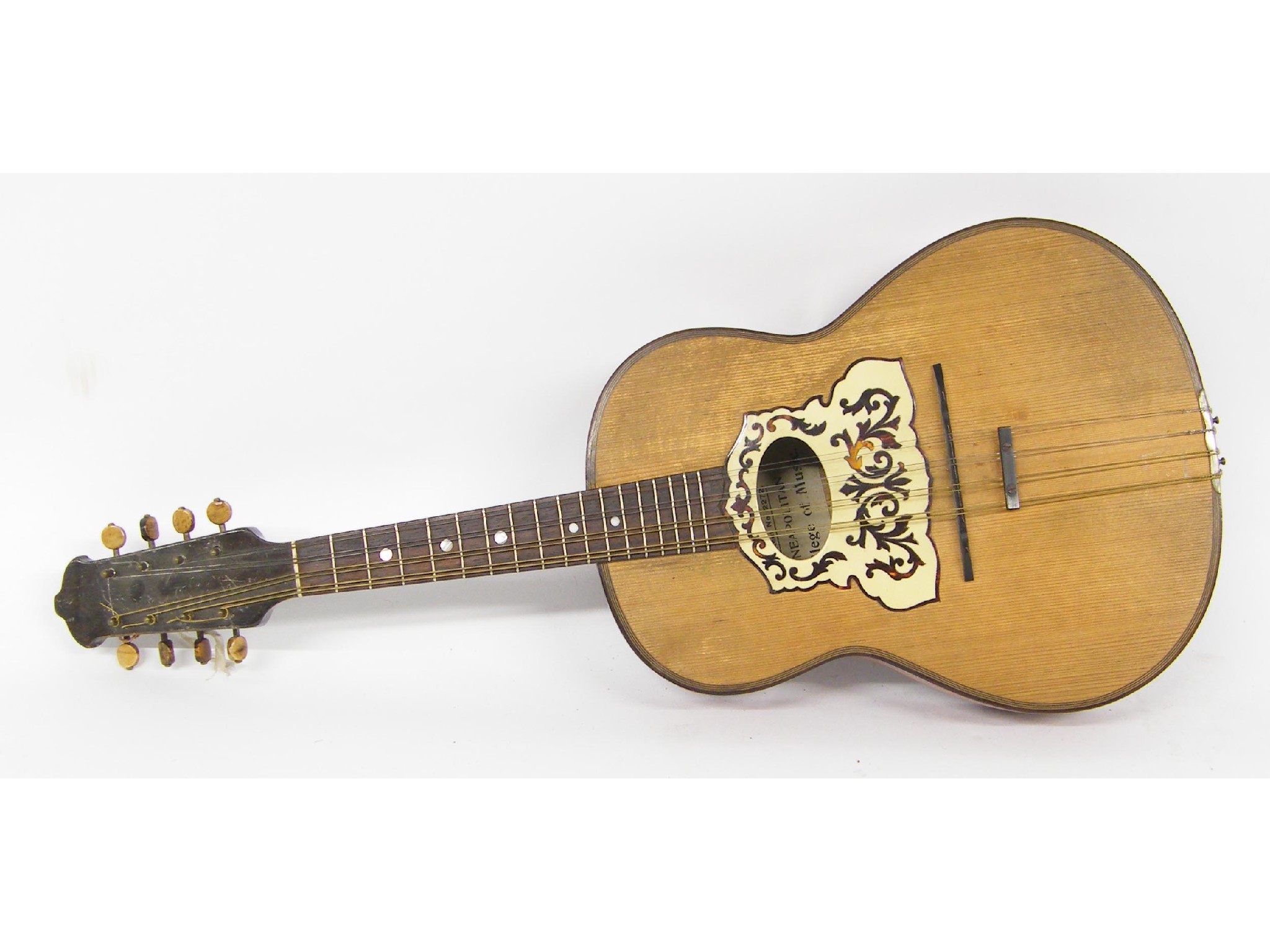 Appraisal: Ex Louis Gallo - Neapolitan College of Music guitar shaped