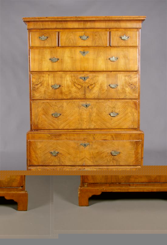 Appraisal: A Georgian Style Chest-on-Chest Height x width x depth inches