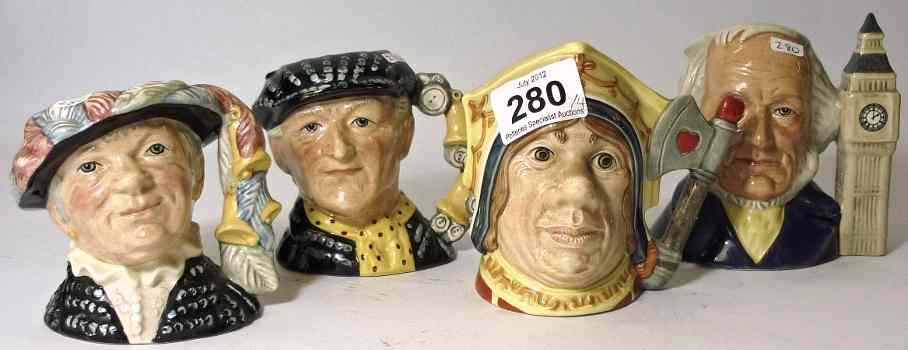 Appraisal: Royal Doulton Small Character Jugs The Red Queen D Pearly