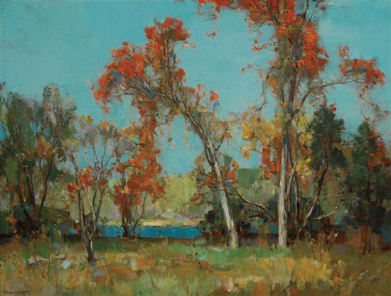 Appraisal: WALTER GRANVILLE-SMITH American - Virginia Creeper oil on Belgian linen