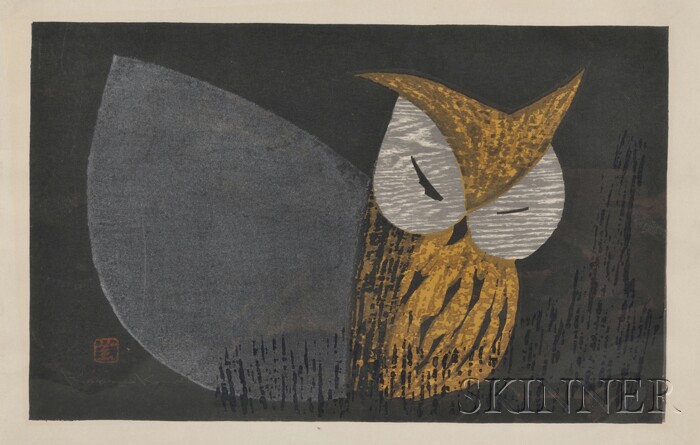 Appraisal: Kaoru Kawano Japanese - Owlet Signed and sealed Kaoru Kawano