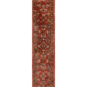 Appraisal: A Hamadan Wool Runner First Half th Century feet inches