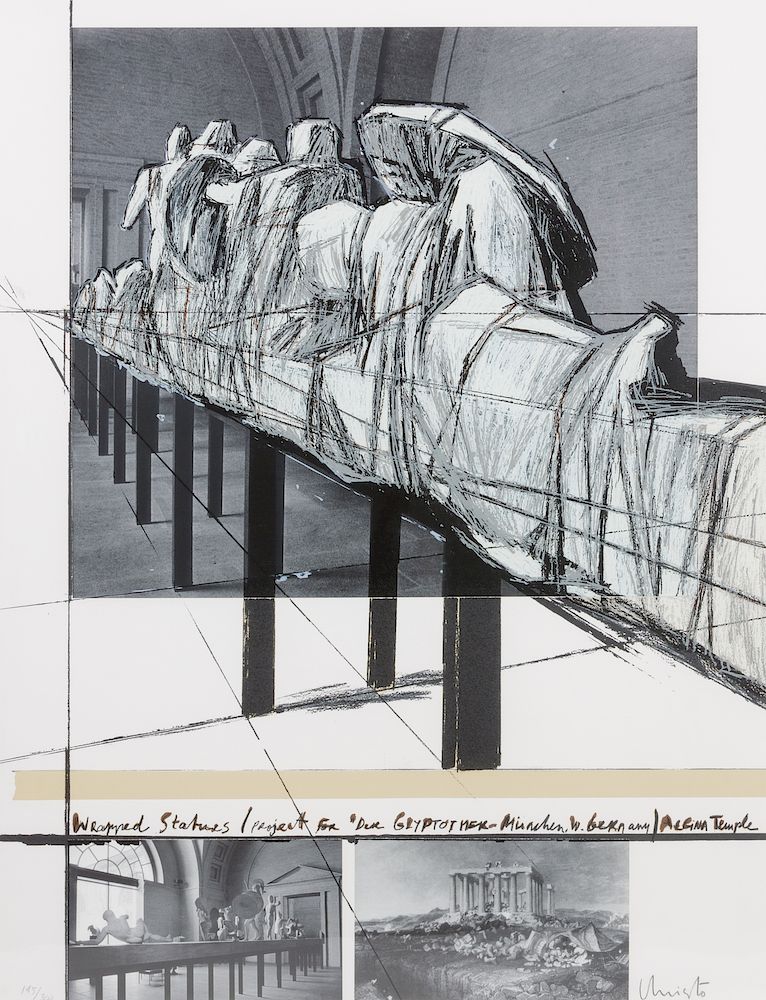 Appraisal: Christo and Jeanne-Claude American b Wrapped Statues from the Official