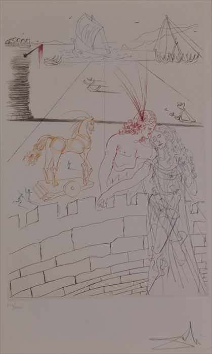 Appraisal: AFTER SALVADOR DALI ADAM AND EVE HELEN AND THE TROJAN