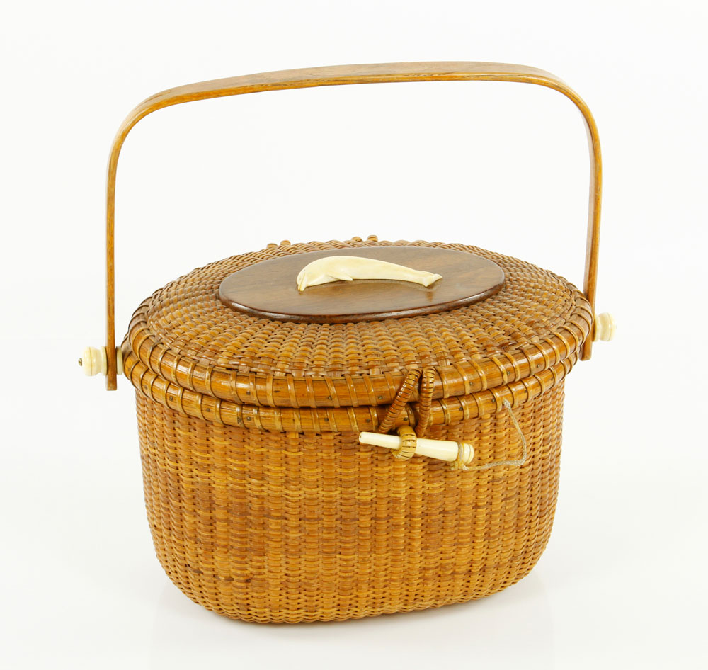 Appraisal: - Nantucket Basket Nantucket basket by Paul F Whitten signed