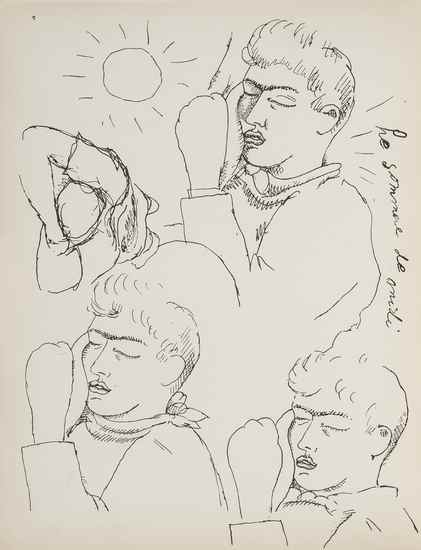 Appraisal: Cocteau Jean Dessins one of copies signed by the artist